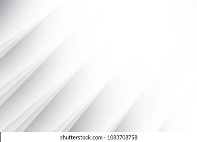 Abstract geometric white and gray color background, vector illustration.