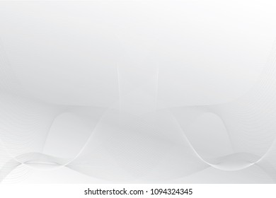 Abstract geometric white and gray color background with wave element. Vector, illustration.