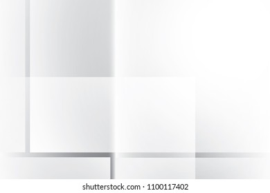 Abstract geometric white and gray color background. Vector, illustration.