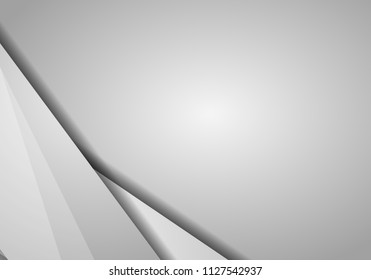 Abstract geometric white and gray color background. Vector, illustration.