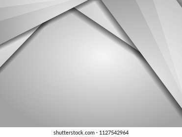 Abstract geometric white and gray color background. Vector, illustration.