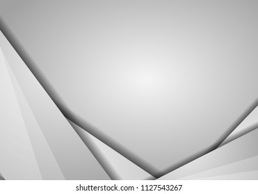 Abstract geometric white and gray color background. Vector, illustration.