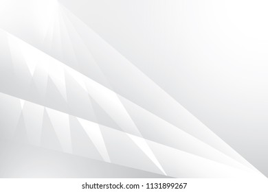 Abstract geometric white and gray color background. Vector, illustration.