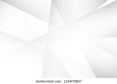 Abstract Geometric White Gray Color Background Stock Vector (Royalty ...