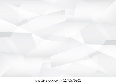 Abstract geometric white and gray color background. Vector, illustration.