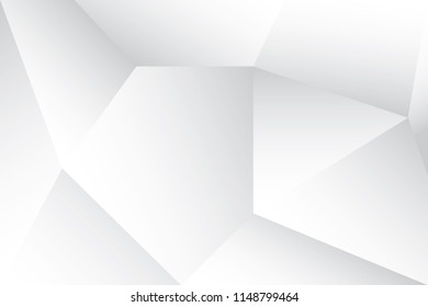 Abstract geometric white and gray color background. Vector, illustration.