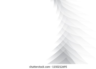 Abstract geometric white and gray color background. Vector, illustration.