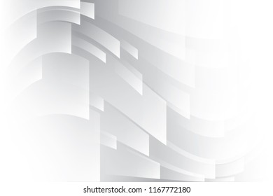 Abstract geometric white and gray color background. Vector, illustration.