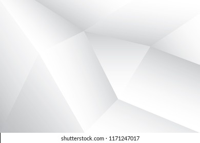 Abstract geometric white and gray color background. Vector, illustration.