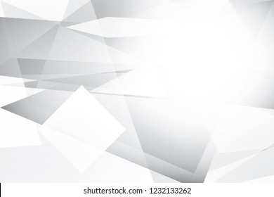 Abstract geometric white and gray color background. Vector, illustration.