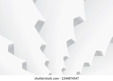 Abstract geometric white and gray color background. Vector, illustration.