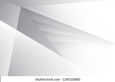 Abstract geometric white and gray color background. Vector, illustration.