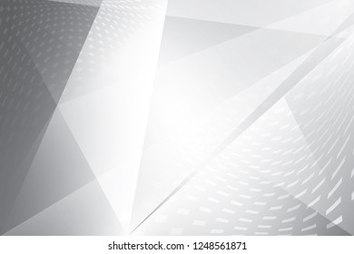 Abstract geometric white and gray color background. Vector, illustration.