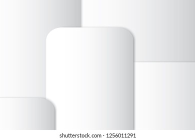 Abstract geometric white and gray color background. Vector, illustration.