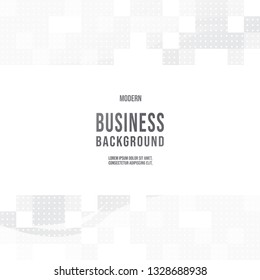 Abstract geometric white and gray color background with dots, vector illustration. - Vector