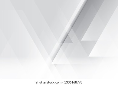 Abstract geometric white and gray color background. Vector, illustration.