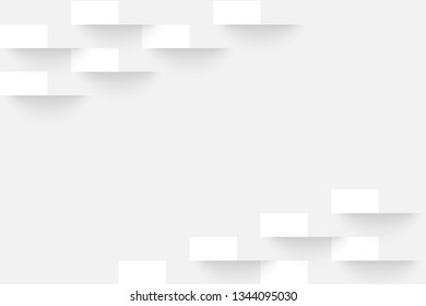 Abstract geometric white and gray color background, vector illustration.
