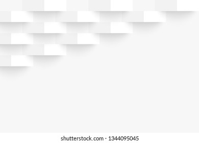 Abstract geometric white and gray color background, vector illustration.