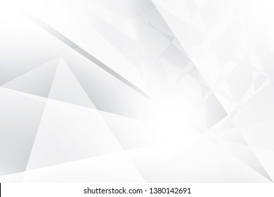 Abstract geometric white and gray color background. Vector, illustration.