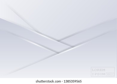Abstract geometric white and gray color material frame layout modern tech with layer background