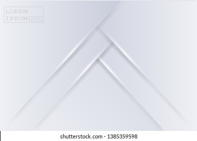 Abstract geometric white and gray color material frame layout modern tech with layer background