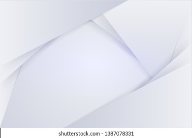 Abstract geometric white and gray color material frame layout modern tech with layer background