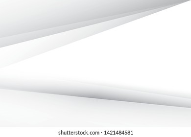 Abstract geometric white and gray color background. Vector, illustration.