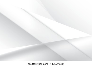 Abstract geometric white and gray color background. Vector, illustration.