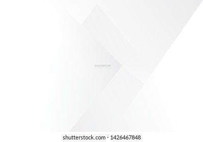 Abstract geometric white and gray color modern background. illustration - Vector 