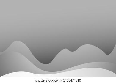 Abstract geometric white and gray color wave layer background. for template design. Vector illustration