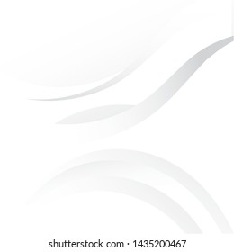 Abstract geometric white and gray color background, Wavy wave vector illustration. 