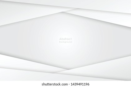 Abstract geometric white and gray color background. Vector, illustration