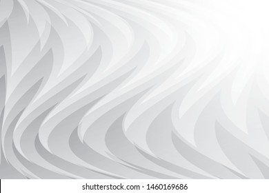 Abstract geometric white and gray color background. Vector, illustration.