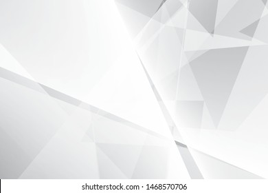 Abstract geometric white and gray color background. Vector, illustration.
