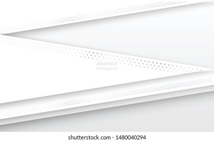 Abstract geometric white and gray color background. Vector, illustration