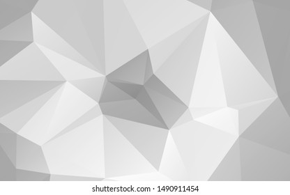 Abstract geometric white and gray color background. Light Silver, low poly layout. Creative illustration in halftone style with gradient. Completely new design for your business. Vector illustration.
