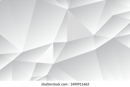 Abstract geometric white and gray color background. Light Silver, low poly layout. Creative illustration in halftone style with gradient. Completely new design for your business. Vector illustration.