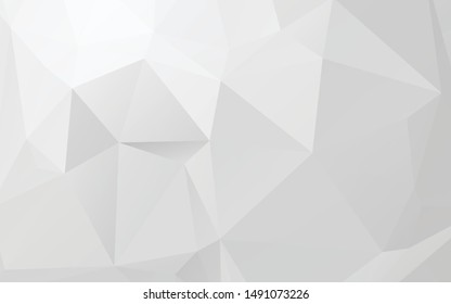 Abstract geometric white and gray color background. Light Silver, low poly layout. Creative illustration in halftone style with gradient. Completely new design for your business. Vector illustration.