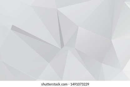 Abstract geometric white and gray color background. Light Silver, low poly layout. Creative illustration in halftone style with gradient. Completely new design for your business. Vector illustration.