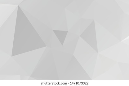Abstract geometric white and gray color background. Light Silver, low poly layout. Creative illustration in halftone style with gradient. Completely new design for your business. Vector illustration.