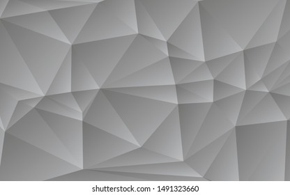 Abstract geometric white and gray color background. Light Silver, low poly layout. Creative illustration in halftone style with gradient. Completely new design for your business. Vector illustration.