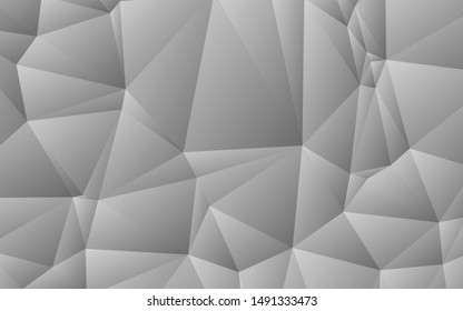 Abstract geometric white and gray color background. Light Silver, low poly layout. Creative illustration in halftone style with gradient. Completely new design for your business. Vector illustration.