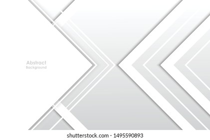 Abstract geometric white and gray color background. Vector, illustration