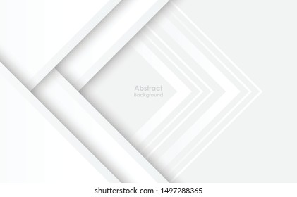 Abstract geometric white and gray color background. Vector, illustration