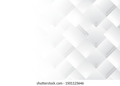 Abstract geometric white and gray color background. Vector, illustration.