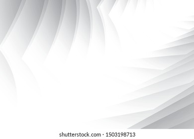 Abstract geometric white and gray color background. Vector, illustration.