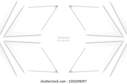 Abstract geometric white and gray color background. Vector, illustration
