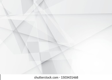 Abstract geometric white and gray color background. Vector, illustration.