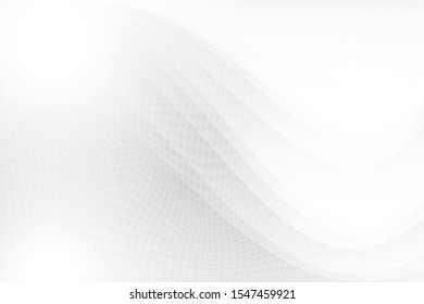 Abstract geometric white and gray color background with halftone effect.