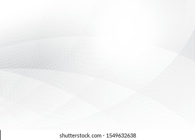 Abstract geometric white and gray color background with halftone effect.